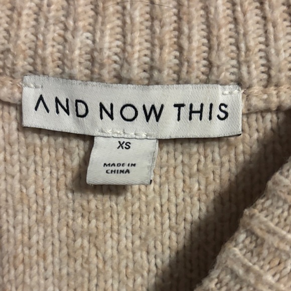 And Now This Cozy Cable Knit Sweater Cream size XS - Picture 6 of 8